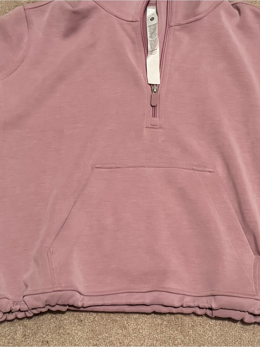 Lululemon brushed soft steam- half zip